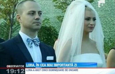 Lora si umoristul Dan Badea s-au casatorit astazi