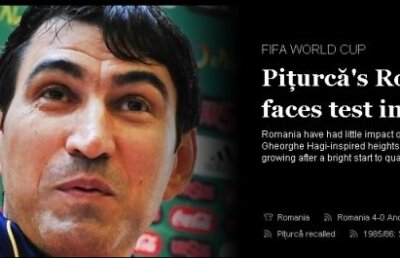 Siteul UEFA: "România lui Piţurcă în faţa testului din Turcia"