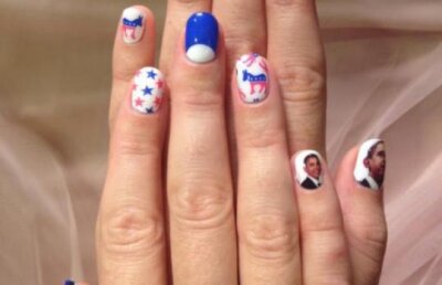 Katy Perry si-a pictat chipul lui Barack Obama pe unghii