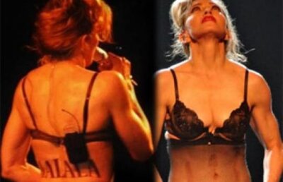 Madonna socheaza din nou: Diva a facut striptease in semn de solidaritate pentru tanara pakistaneza impuscata de talibani