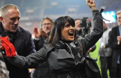 Talisman frumos! Salma Hayek le-a purtat noroc fotbalistilor lui Rennes