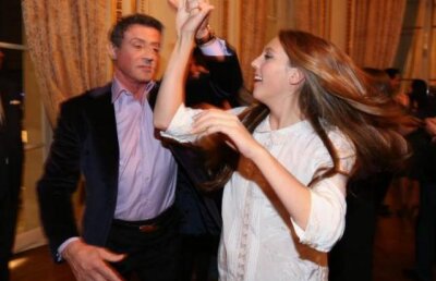 FOTO! Sylvester Stallone si fiica lui, la "Balul Debutantelor" de la Paris