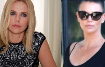 O mai recunosti? Charlize Theron s-a tuns la zero!