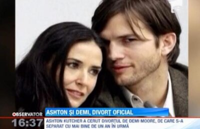 Ashton Kutcher si Demi Moore divorteaza oficial abia acum