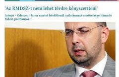 Kelemen Hunor, pentru Nepszabadsag: "Politicienii români ne consideră cetăţeni de mâna a doua”