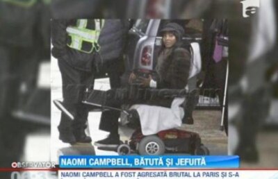 Naomi Campbell, batuta si jefuita la Paris