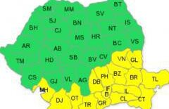 Cod Galben de ninsori abundente şi viscol în 27 de judeţe şi Bucureşti până sâmbătă la ora 14:00