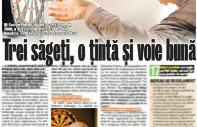 Citeşte doar în ediţia tipărită » Trei săgeţi, o ţintă şi voie bună! Cum a început aventura darts-ului în România
