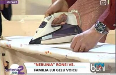 Cantaretul de muzica populara Gelu Voicu se pricepe la... calcat camasi!