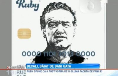 Gigi Becali a aparut, fara voia sa, pe coperta ultimului album al cantaretei Ruby