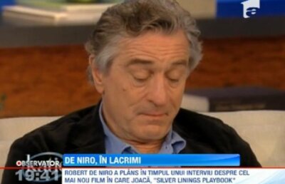 Robert de Niro a izbucnit in plans, in timpul unui interviu TV!