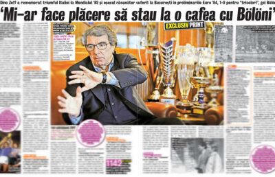 Exclusiv print » Dialog istoric Dino Zoff - Boloni, mijlocit de GSP, şi cum se şterg urmele jocurilor de la Londra