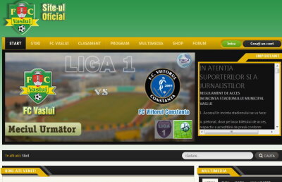 Gusti Roman scrie despre: Fotbalul romanesc pe internet: azi, FC Vaslui sau o ruşine de site!