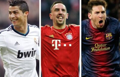 Messi, Ronaldo şi Ribery pe lista scurtă pentru cel mai bun jucător în sezonul trecut » Preferatul tău care este?