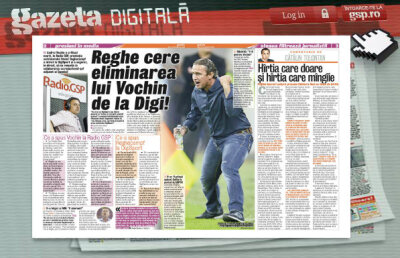 Răsfoieşte online Gazeta Digitală » În criză de idei pe teren, Reghecampf cere schimbări în studiouri! Antrenorul Stelei vrea scoaterea jurnalistului GSP Andrei Vochin de pe TV!