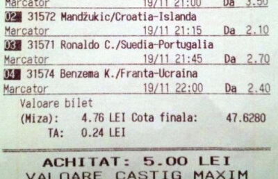 Bilet "nebun" prins de un parior pe meciurile de ieri din preliminarii! A dat lovitura cu marcatorii!