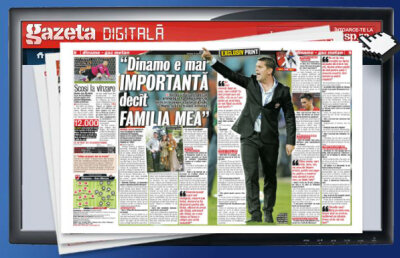 Răsfoieşte online Gazeta Digitală » Cel mai tînăr antrenor al primei ligi face o declaraţie surprinzătoare » Stoican: "Dinamo e mai importantă decît familia mea!"