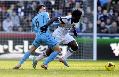 VIDEO Coşmarul negru » Bony, olandezul de culoare al lui Swansea, i-a scos sufletul lui Chiricheş