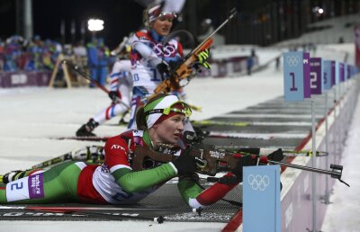 Daria Domraceva la puterea a treia » Biatlonista din Belarus a cîştigat al treilea titlu olimpic la Soci