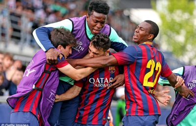 FC Barcelona a cîştigat UEFA Youth League după ce a învins-o pe Benfica, scor 3-0