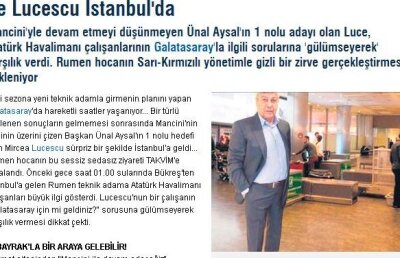 FOTO Mircea Lucescu, dat de gol de ziariştii turci: "Vizită secretă la Istanbul"