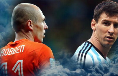 Vedetele faţă în faţă » Comparaţie Leo Messi şi Arjen Robben, cifrele celor doi la Mondial