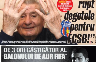 Răsfoieşte online Gazeta Digitală » “Ţop” Voinescu atacă MApN: "Speram să nu apuc să trăiesc aşa ceva! Eu nu mi-am rupt degetele pentru FCSB!" + Interes maxim pentru Liga 1 » Unde şi cît te costă să vezi meciurile