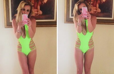Britney Spears e hot, hot, hot! S-a fotografiat în costum de baie