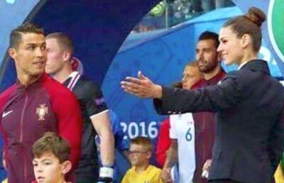 Femeia care i-a furat atenția lui Ronaldo la partida cu Islanda: "M-a sunat mama după meci"