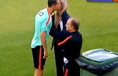 VIDEO Momente inedite la antrenamentul Portugaliei » O blondă misterioasă l-a vizitat pe Ronaldo. Despre cine e vorba