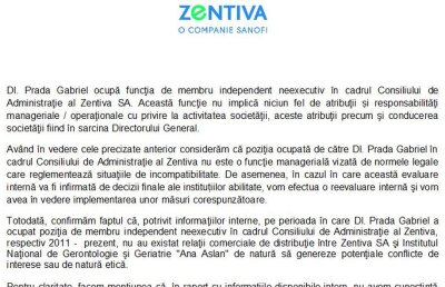 #mergemdupasistem » Zentiva confirmă ce a publicat GSP! Cea mai mare firmă de medicamente din România admite că nu a declarat Ministerului Sănătatii cea mai mare plată către un doctor