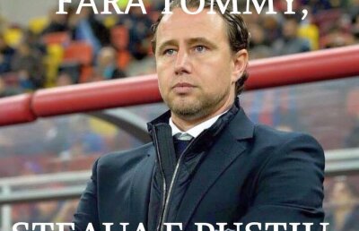 "Fără Tommy, Steaua e pustiu..." » Antrenorul Stelei ironizat pe Facebook