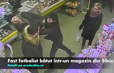 VIDEO + FOTO Un fost fotbalist a fost bătut crunt într-un magazin! Imaginile au fost surprinse de camerele de luat vederi 