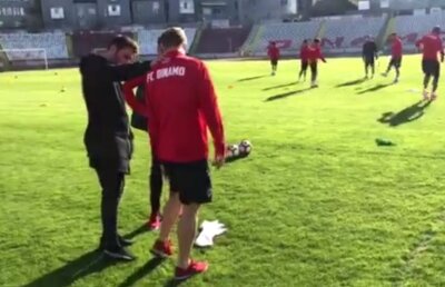 Mutu face legea la Dinamo » Schimb de replici, după ce un fotbalist a ieșit accidentat din antrenament: "Nu mă interesează, faceți cum spun eu"