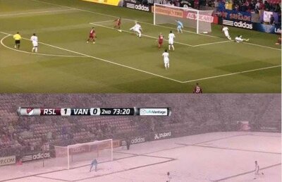 VIDEO Un meci cât două anotimpuri » Imagini de necrezut la un meci din MLS: vreme perfectă într-o repriză, iarnă în partea secundă!