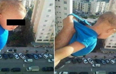 Și-a ținut copilul agățat la geam, la etajul 15, pentru a primi like-uri pe Facebook