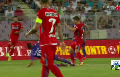 FOTO Eroare a lui Andrei Chivulete în meciul ACS Poli - FCSB! A iertat un jucător al lui Poli de eliminare în minutul 16