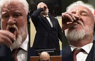 VIDEO Imagini șocante: un criminal s-a sinucis în fața judecătorilor!