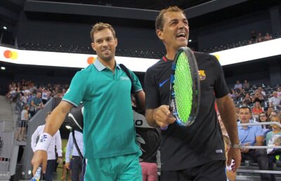 GALERIE FOTO Tenis-spectacol la Cluj-Napoca! Mike Bryan și Goran Ivanišević au ridicat sala în picioare! Cine a fost perechea-surpriză pentru antrenorul Simonei Halep