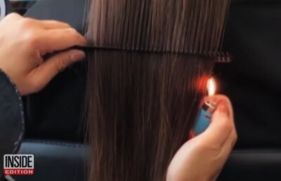 VIDEO El este cel mai tare hairstylist. Tunde arzând părul!