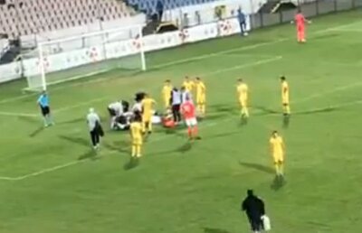 Noi detalii despre situația fotbalistului englez lovit aseară în meciul de la Regions Cup 