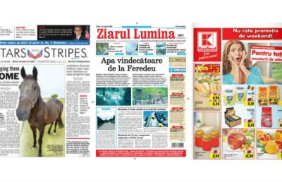 Superlativele presei românești: ziarul armatei americane, cel al Bisericii Ortodoxe și revista Kaufland!