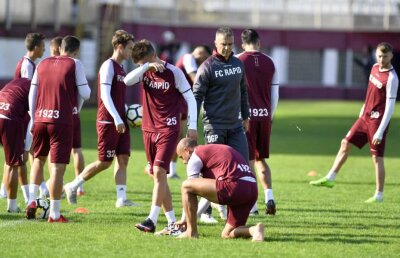 FOTO + VIDEO Daniel Pancu, primul antrenament în calitate de antrenor al Rapidului + cine și-a făcut apariția pe Giulești