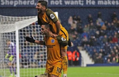 GOL FLORIN ANDONE // Românul s-a distrat cu fundașii lui West Brom și a trimis printre picioarele portarului! Brighton s-a calificat în prelungiri 