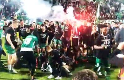 VIDEO Ludogoreț, campioană pentru a opta oară la rând în Bulgaria! Imagini de la petrecerea echipei la care joacă Moți, Keșeru, Grigore și Popa