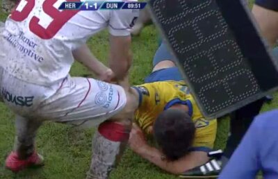HERMANNSTADT - DUNĂREA CĂLĂRAȘI 2-1 // VIDEO + FOTO Scene reprobabile în finalul meciului decisiv pentru retrogradare » Benzar, târât de adversari pe teren