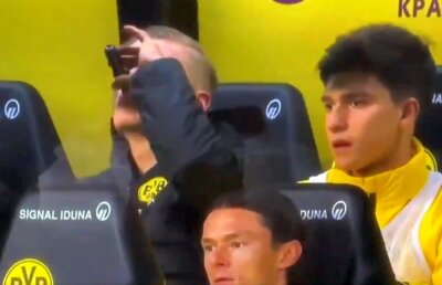 Ce era în sticluța lui Erling Haaland? Imaginile prinse pe banca Borussiei Dortmund 