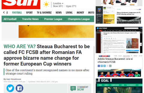 Steaua Bucharest to be called FC FCSB after Romanian FA approve bizarre  name change for former European Cup winners