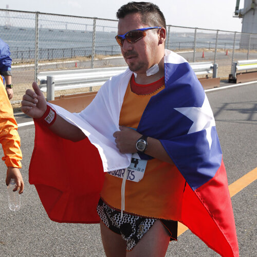 Edison Peña la finalul maratonului de la Tokyo Foto: EPA-Agerpres