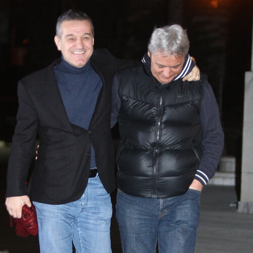 Becali, împreună cu antrenorul Stelei, Sorin Cîrţu